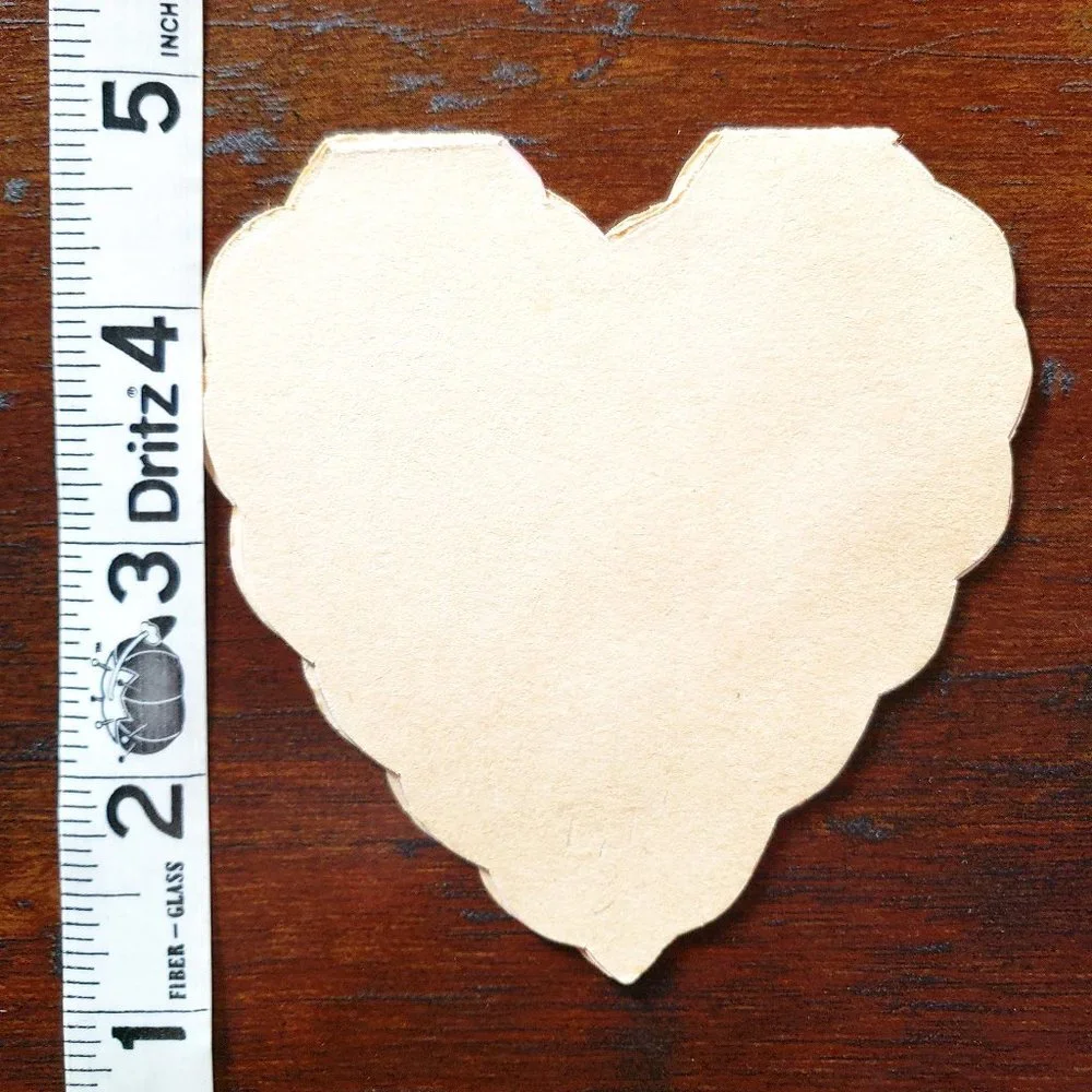 1940's Die Cut HEART SHAPE TWO BEARS 
